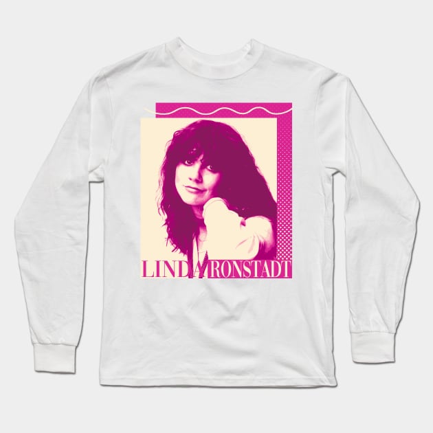 Linda Ronstadt /// Vintage portrait Long Sleeve T-Shirt by HectorVSAchille